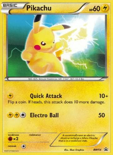 Pikachu (BW54/99) — Black & White Promos