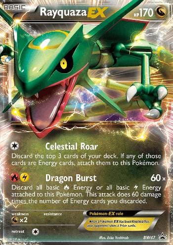 Carta Rayquaza-EX (BW47/99) do set Black & White Promos — Pokémon TCG | Bynx