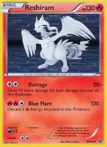 Carta Reshiram (BW004/99) do set Black & White Promos — Pokémon TCG | Bynx