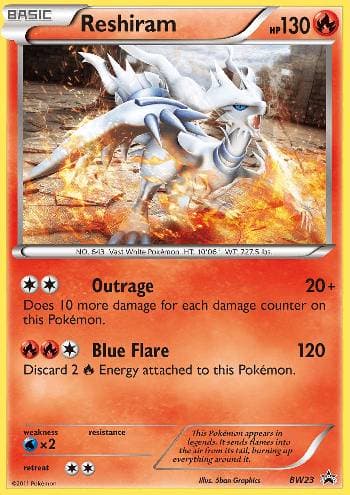Carta Reshiram (BW23/99) do set Black & White Promos — Pokémon TCG | Bynx