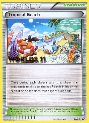 Carta Tropical Beach (BW28/99) do set Black & White Promos — Pokémon TCG | Bynx
