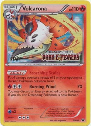 Carta Volcarona - STAFF (BW40/99) do set Black & White Promos — Pokémon TCG | Bynx
