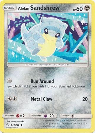 Carta Alolan Sandshrew (137/236) do set Eclipse Cósmico — Pokémon TCG | Bynx