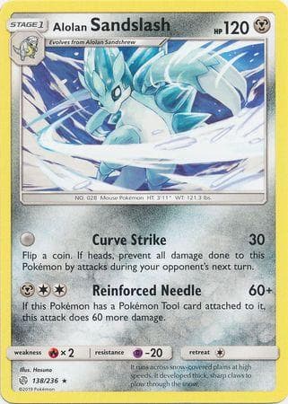 Carta Alolan Sandslash (138/236) do set Eclipse Cósmico — Pokémon TCG | Bynx