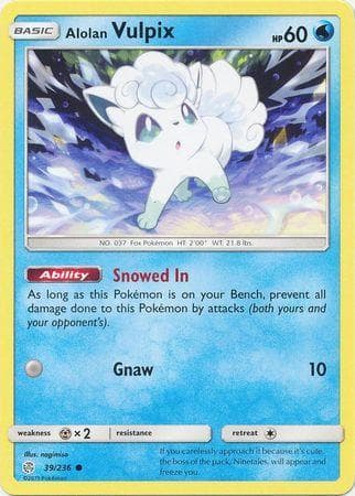 Carta Alolan Vulpix (39/236) do set Eclipse Cósmico — Pokémon TCG | Bynx