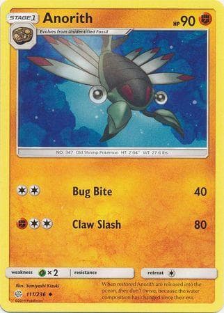Carta Anorith (111/236) do set Eclipse Cósmico — Pokémon TCG | Bynx