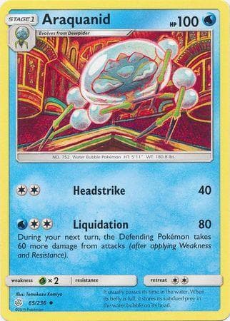 Carta Araquanid (65/236) do set Eclipse Cósmico — Pokémon TCG | Bynx