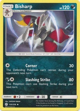 Carta Bisharp (135/236) do set Eclipse Cósmico — Pokémon TCG | Bynx