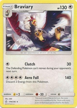 Carta Braviary (178/236) do set Eclipse Cósmico — Pokémon TCG | Bynx