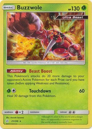 Carta Buzzwole (21/236) do set Eclipse Cósmico — Pokémon TCG | Bynx