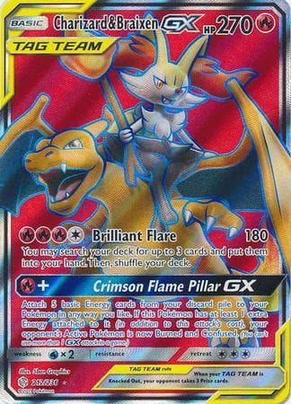 Charizard & Braixen-GX (212/236) — Eclipse Cósmico
