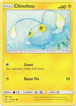 Carta Chinchou (71/236) do set Eclipse Cósmico — Pokémon TCG | Bynx