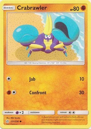 Carta Crabrawler (121/236) do set Eclipse Cósmico — Pokémon TCG | Bynx