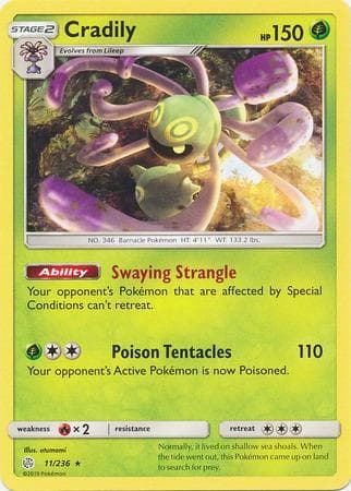 Carta Cradily (11/236) do set Eclipse Cósmico — Pokémon TCG | Bynx