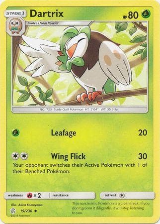 Carta Dartrix (19/236) do set Eclipse Cósmico — Pokémon TCG | Bynx