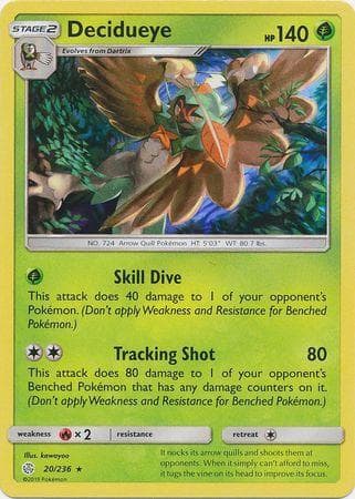 Carta Decidueye (20/236) do set Eclipse Cósmico — Pokémon TCG | Bynx