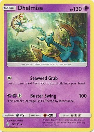 Carta Dhelmise (98/236) do set Eclipse Cósmico — Pokémon TCG | Bynx
