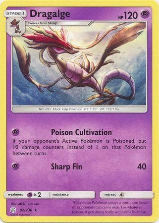 Carta Dragalge (92/236) do set Eclipse Cósmico — Pokémon TCG | Bynx