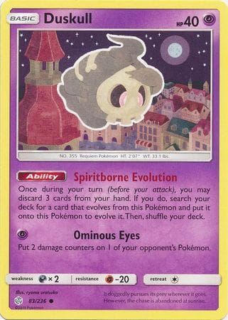 Carta Duskull (83/236) do set Eclipse Cósmico — Pokémon TCG | Bynx