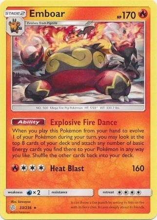 Carta Emboar (33/236) do set Eclipse Cósmico — Pokémon TCG | Bynx