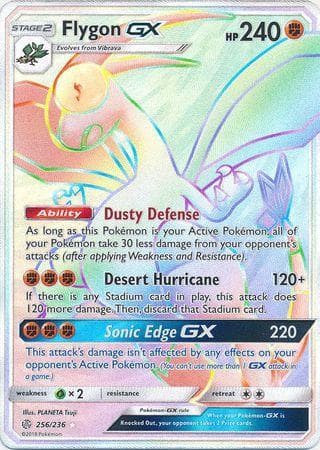 Carta Flygon-GX (256/236) do set Eclipse Cósmico — Pokémon TCG | Bynx