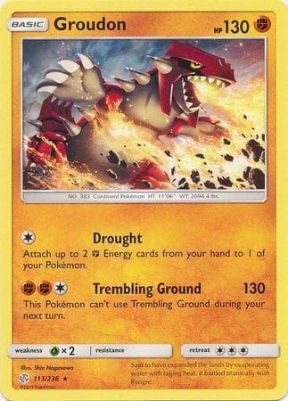 Carta Groudon (113/236) do set Eclipse Cósmico — Pokémon TCG | Bynx
