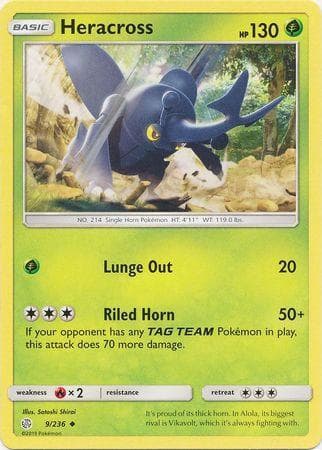 Carta Heracross (9/236) do set Eclipse Cósmico — Pokémon TCG | Bynx