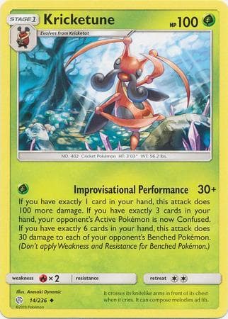 Carta Kricketune (14/236) do set Eclipse Cósmico — Pokémon TCG | Bynx