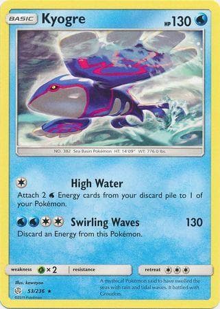 Carta Kyogre (53/236) do set Eclipse Cósmico — Pokémon TCG | Bynx