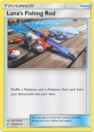 Carta Lana's Fishing Rod (195/236) do set Eclipse Cósmico — Pokémon TCG | Bynx