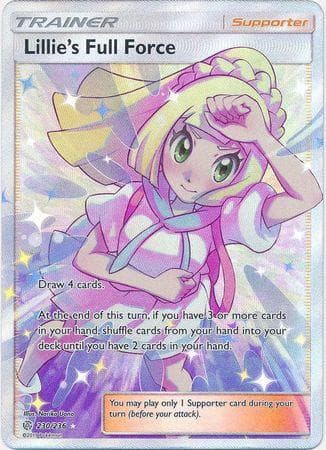 Carta Lillie's Full Force (230/236) do set Eclipse Cósmico — Pokémon TCG | Bynx