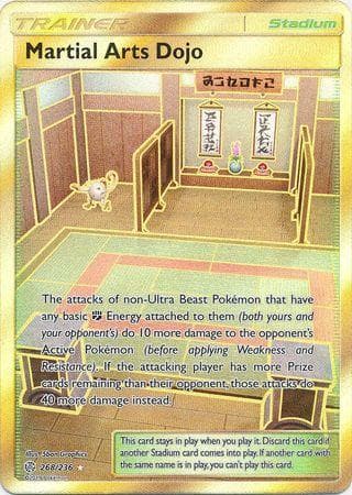 Carta Martial Arts Dojo (268/236) do set Eclipse Cósmico — Pokémon TCG | Bynx