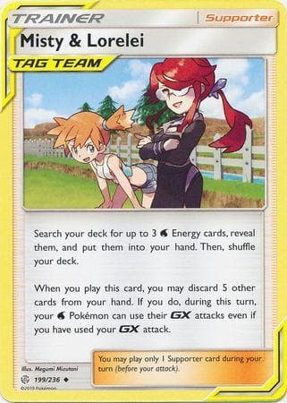 Carta Misty & Lorelei (199/236) do set Eclipse Cósmico — Pokémon TCG | Bynx