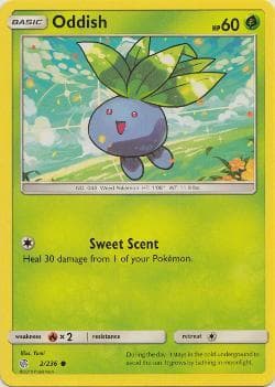 Carta Oddish (2/236) do set Eclipse Cósmico — Pokémon TCG | Bynx