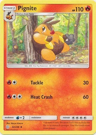 Carta Pignite (32/236) do set Eclipse Cósmico — Pokémon TCG | Bynx