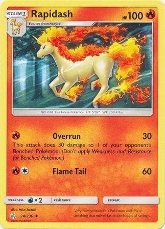 Carta Rapidash (24/236) do set Eclipse Cósmico — Pokémon TCG | Bynx