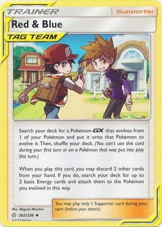 Carta Red & Blue (202/236) do set Eclipse Cósmico — Pokémon TCG | Bynx