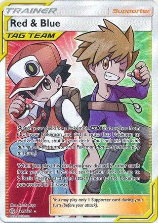 Carta Red & Blue (234/236) do set Eclipse Cósmico — Pokémon TCG | Bynx