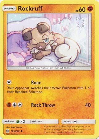 Carta Rockruff (123/236) do set Eclipse Cósmico — Pokémon TCG | Bynx