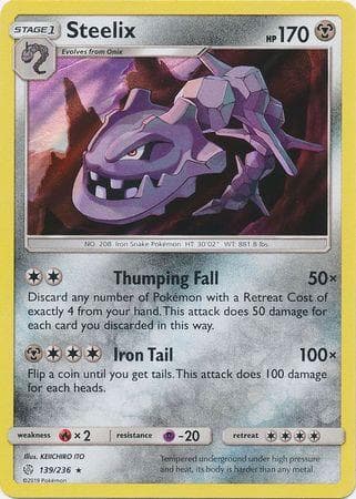 Carta Steelix (139/236) do set Eclipse Cósmico — Pokémon TCG | Bynx