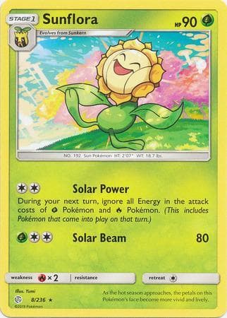Carta Sunflora (8/236) do set Eclipse Cósmico — Pokémon TCG | Bynx