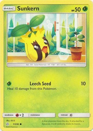 Carta Sunkern (7/236) do set Eclipse Cósmico — Pokémon TCG | Bynx