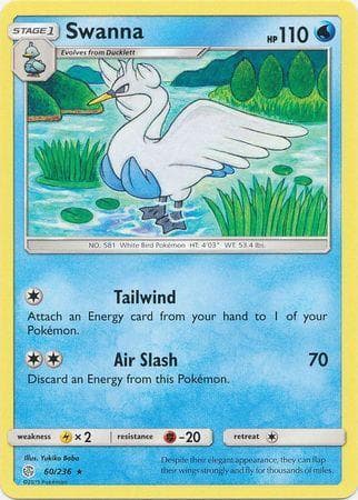 Carta Swanna (60/236) do set Eclipse Cósmico — Pokémon TCG | Bynx
