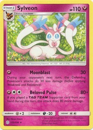 Carta Sylveon (155/236) do set Eclipse Cósmico — Pokémon TCG | Bynx