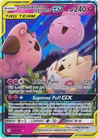 Togepi & Cleffa & Igglybuff-GX (143/236) — Eclipse Cósmico