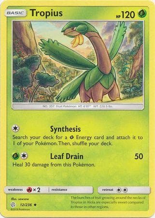 Carta Tropius (12/236) do set Eclipse Cósmico — Pokémon TCG | Bynx
