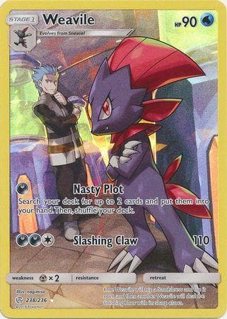 Carta Weavile (238/236) do set Eclipse Cósmico — Pokémon TCG | Bynx