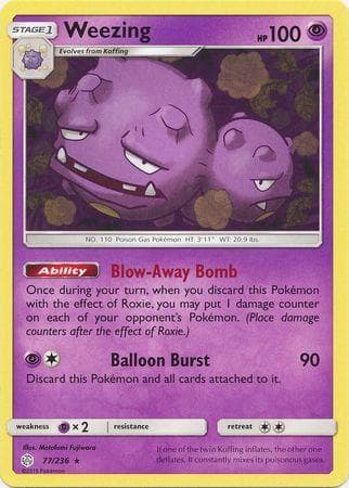Carta Weezing (77/236) do set Eclipse Cósmico — Pokémon TCG | Bynx
