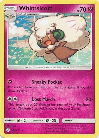 Carta Whimsicott (148/236) do set Eclipse Cósmico — Pokémon TCG | Bynx