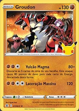Carta Groudon do set Celebrações — Pokémon TCG | Bynx